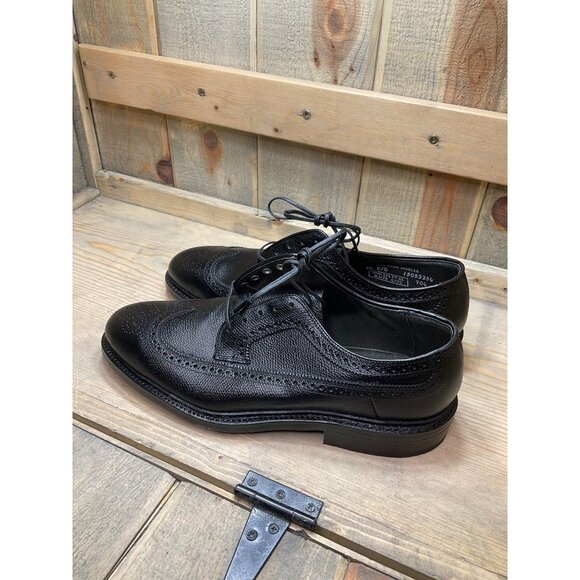 New Iron Age By Bostonian 8.5 D/B Black Wingtip Dress Safety Shoes main image 9